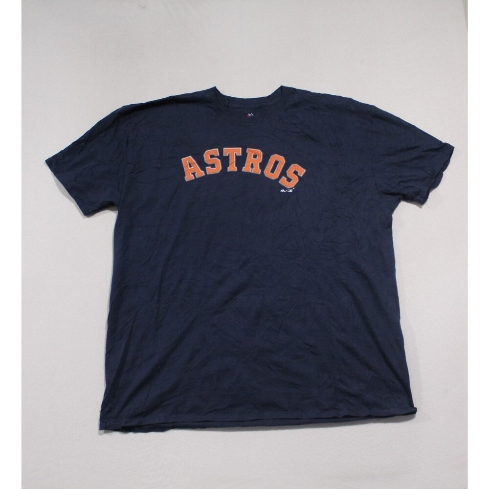 Houston Astros Men Blue Shirt Majestic Verlander 35 Size 3XL